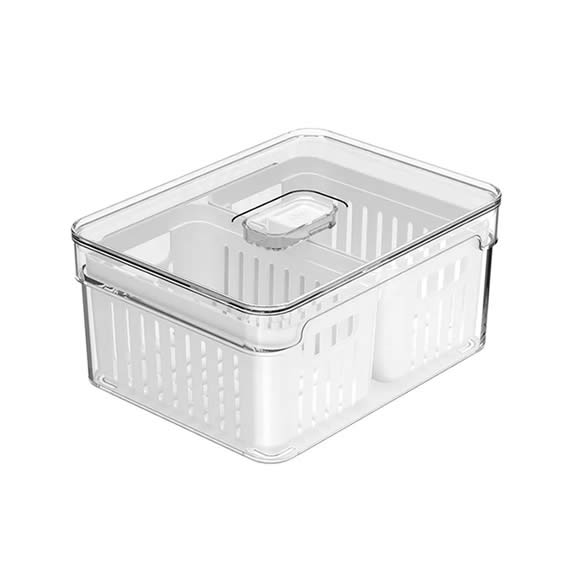 Organizador com Cesto Duplo Clear Fresh OU 2.2L 15 x 20 x 9,5cm